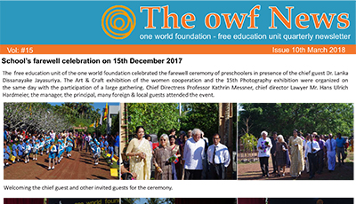 Newsletter owf Free Education School (PDF)